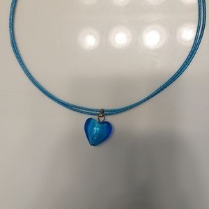 Blue Heart Necklace
